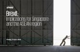 Brexit: Implications for Singapore and the ASEAN region · BREXIT: Bank of England Forecast “A vote to leave the European Union could have material economic effects…” • “Uncertainty
