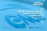 ENGIE Brasil Energia S.A. Results Presentation 4Q18 and 2018 · HIGHLIGHTS 02/19/2019 ENGIE BRASIL ENERGIA S.A. RESULTS PRESENTATION 4Q18 AND 2018 5 Main financial and operational