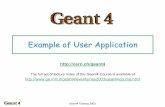 Example of User Application - INFN Genova · For example, a process model is the Unified Software Development Process (USDP) Iterative-incremental method •Study of the experimental
