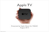 Apple TV - Whidbey TV YouTube AirPlay WD TV Play $70 No Yes No Yes No Apple TV $100 Yes Yes No Yes Yes