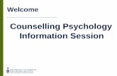 Counselling Psychology Information · PDF file • Dr. Judy Silver . MEd/EdD Counselling & Psychotherapy Placements • Community health services • University and College counselling