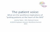 What are the workforce implications of “putting patients .../media/Employers... · What are the workforce implications of “putting patients at the heart of the NHS” Jeremy Taylor,