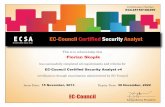 TM CSA EC-Council Certified Security Analyst EC-Council Certified … · 2019-12-02 · EC-Council This is to acknowledge that Certification Number Sanjay Bavisi, President has successfully
