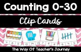 Counting 0-30 Clip Cards · 2018-08-16 · Counting 0-30 Clip Cards The Way Of Teacher’s Journey. 4 1 3 3 5 2 4 3 5 4 1 3 6 4 5 7 6 8 ©Batool Ashraf @The Way of Teacher’s Journey,