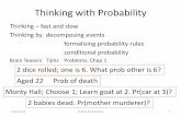 Thinking with Probability - Trinity College Dublin Week... · 2013-02-15 · Thinking with Probability Thinking – fast and slow Thinking by decomposing events formalising probability