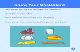 Know Your Cholesterol - Northwestern Universitycch.northwestern.edu/edtools/pdf/Diabetes_Cholesterol.pdfKnow Your Cholesterol Many people with diabetes also have high cholesterol.