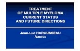 TREATMENT OF MULTIPLE MYELOMA CURRENT STATUS AND … · 2012-06-22 · TREATMENT OF MM 1960 1970 1980 1990 2000 Melphalan MP First reports on High-dose Tt 1983 VAD 1984 ASCT>CC 1996