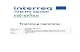 Training programme · 1. Objective of the Training programme The objectives of the Training programme are: Create a training model for Co.N.S.E.N.So nurses with a uniform content