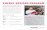 ENERGY ADVISOR PROGRAM - ComEd€¦ · facility’s operations that can immediately reduce your electric bill. Take advantage of this free program today while funding is still available.