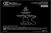 3-TIER FOUNTAIN - 613280pdf.lowes.com/howtoguides/694870023384_how.pdf · 2015-04-11 · This fountain is intended for outdoor use only. Place the fountain in a location where any
