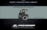 Installation Procedures - Accuride€¦ · 9. Next follow the instructions in the installation check section below. NOTE: Failure to tighten the jam nut will allow the air chamber
