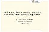 Going the distance what students say about effective learning …coil.suny.edu/sites/default/files/richter_and_long... · 2016-09-19 · Conversational Framework (Laurillard) Social