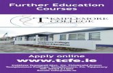 EDUC ATI NG WIT H RE SPECT - TCFE€¦ · Non-formal, Part-time, and Self-funded Programmes Céim Eile 20-21 Part-time Courses 21 Short Courses and Evening Courses 23 ii T EMPLEMORE