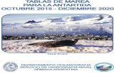 TABLAS DE MAREA PARA LAANTARTIDA OCTUBRE 2019 ...TABLAS DE MAREA PARA LA ANTARTIDA Las observaciones de marea no están distribuidas uniformemente en el mundo, la Antártida es una