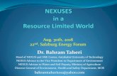 Dr. Bahram Taheri · 2018-11-04 · Dr. Bahram Taheri. Head of NEXUS and HSE Center, Amirkabir University of Technology. NEXUS Advisor to the Vice President in Department of Environment.