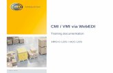 CMI / VMI via WebEDI - Hella · CMI / VMI via Web-EDI Main Menu – Relevant tabs Relevant tabs for process Switch of language possible User information CMI / VMI Main Menu After