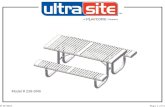 Model # 238-SR6 · 800-45-ULTRA ULTRA SITE PRODUCT SPECIFICATIONS 238-SR6 6’ PORTABLE PICNIC TABLE WALK-THROUGH DESIGN Top & Seats: End plates are fabricated out of 7 gauge x 3”