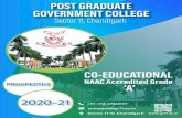  · POST GRADUATE GOVERNMENT COLLEGE Sector Il, Chandigarh & STIIX CO-EDUCATIONAL NAAC Accredited Grade PROSPECTUS 9 +91-172-2740597 principal@gcll.ac.in
