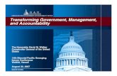 Transforming Government, Management, and Accountability · PDF file 2020-06-15 · Transforming Government, Management, and Accountability The Honorable David M. Walker Comptroller
