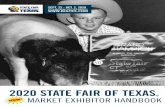 SEPT. 23 - OCT. 2, 2020 · sept. 23 - oct. 2, 2020 to learn more visit our website  2020 state fair of texas ® market exhibitor handbook