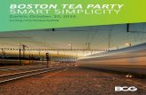 BOSTON TEA PARTY SMART SIMPLICITY - UZH Career Services34a213c8-bd24-4e2c-aaa… · BOSTON TEA PARTY OCTOBER 10, 2019 Join us at our annual Boston Tea Party! This is the perfect setting