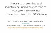 Choosing, presenting and maintaining indicators for marine ... · Choosing, presenting and maintaining indicators for marine ecosystem monitoring ... scientists, managers and politicians