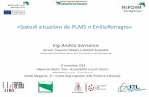 «Stato di attuazione dei PUMS in Emilia Romagna» · - Controllo accessi e di parcheggio in aree urbane con incremento di "30 zone", aree pedonali e ZTL ... • DGR 275/2016 degli