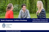 2017/2018 Master’s Programmes Institute of Psychology ... · Be My Buddy Institute of Psychology ... EXTRA CAREER TIPS: • Job posting Psychology • Careerzone –careers per