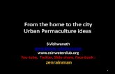 From the home to the city Urban Permaculture ideas · 2018-12-09 · From the home to the city Urban Permaculture ideas S.Vishwanath You-tube, Twitter, Slide-share, Face-book : zenrainman