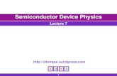 Semiconductor Device Physicseng.staff.alexu.edu.eg/~mmorsy/Courses/Undergraduate/EE336... · Semiconductor Device Physics. 3 Majority carriers Majority carriers Qualitative Derivation