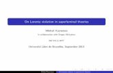 On Lorentz violation in superluminal theories · de Felice et al., 2013 Mikhail Kuznetsov On Lorentz violation in superluminal theories. Modi ed gravity theories: examples New covariant