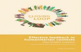 CLOSING THE LOOP - USAID Learning Lab · 2015-11-18 · CLOSING THE LOOP: EFFECTIVE FEEDBACK MECHANISMS 3 7. Plan ahead for feedback data entry, sorting and verification. 8. Design