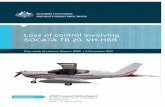 Loss of control involving Insert document title SOCATA TB ...training commenced on 25 September 2012 and , in the 12 months prior to this, the student’s only flights were a dual
