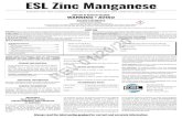 ESL Zinc Manganese - eslagri.com · ESL Zinc Manganese is a formulation that will correct zinc and manganese deficiencies when used at an optimum rate of application. Use rates may