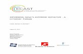 INFORMING NASA’S ASTEROID INITIATIVE – A CITIZENS’ …...The Expert and Citizen Assessment of Science and Technology (ECAST) network is a collaboration among university, informal