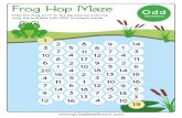 Frog Hop Maze Odd - printables4mom.com · Frog Hop Maze Odd Help the frog swim to the lily pad by coloring Numbers only the bubbles with ODD numbers inside . Help the frog swim to