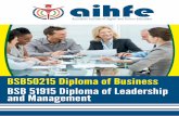 Diploma of Leadership and Management - AIHFE · • Corporate Services Manager • Executive Officer • Project Consultant • Project Coordinator According to the labour market
