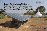 Expert Working Group Meeting on Universal Access …...Expert Working Group Meeting on Universal Access to Energy Services, Renewable Energy, Energy Efficiency and Clean Use of Fossil