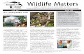 Wildlife Matters Winter 2010In Concert for Wildlife Saturday, June 3, 1:00 - 4 p.m., at the Miccosukee Land Coop Community Center, 9601 Miccosukee Rd., Tallahassee, Dell Suggs and