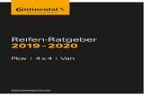 Reifen-Ratgeber 2019 - 2020 - Continental Tiresblobs.continental-tires.com/www8/servlet/blob/378072/c92... · Reifen-Ratgeber Pkw · 4x4 · Van 2019 - 2020 Hinweise / Sicherheitshinweise