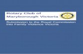 Rotary Club of Maryborough Victoria · reluctance, and often fear within the community to openly discuss the issue. The broad cross section of rationale for ‘silence’ as anecdotally