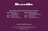 Breville Customer Service Centresmartstore.com.au/ebay/2011/Breville/bes840/BES840_manual.pdf · Espresso Machine 10 Operating your Breville Infuser™ Espresso Machine 17 Coffee