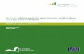 Anti-smoking policies and smoker well-being: evidence from Britain€¦ · Exploiting regional ariationv in the timing of the smoking ban across British regions, we also nd some evidence