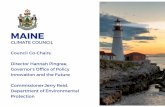 MCC kick off meeting FINAL - Maine.gov · 2019-09-27 · MAINE CLIMATE COUNCIL TIMELINE •ouncil kick-off September 26, 2019 C • Working groups develop, model, and recommend strategies