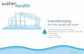 the way people get water Documents/Standards... · 2017-04-10 · treatment system which provides affordable, safe water to underserved people sustainably. The WHCs are ideal solutions