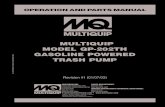 MULTIQUIP MODEL QP-202TH GASOLINE POWERED TRASH PUMP · PAGE 8 — QP-202TH TRASH PUMP — PARTS MANUAL — REV. #1 (01/07/03) RULES FOR SAFE OPERATION ALWAYS refuel in a well-ventilated