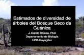 Estimados de diversidad de árboles del Bosque Seco de Guá · PDF file Bosque Seco de Guánica • Cubre un área de 4,000 hectáreas en el suroeste de Puerto Rico • Se han informado