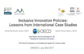 Inclusive Innovation Policies: Lessons from International ... · Andrés Barreneche Garcia, OECD Sandra Planes Satorra, OECD. 3rd & 4th July 2017 The World Conference on Intellectual