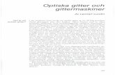 Optiska gitter och gittermaskiner - Digitala modellerdigitalamodeller.se/daedalus/kapitel/Optiska gitter och... · 2017-03-03 · Vad är ett optiskt gitter? Optiska gitter och gittermaskiner