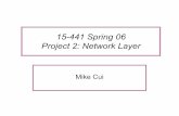 15-441 Spring 06 Project 2: Network Layer...2 Forwarding •Finds host B by looking up in a forwarding table. 1.1.2.1 1.1.1.1 1 2 1.1.3.1 1 1 1.1.3.1 2 1.1.2.1 1 Dest IF 1.1.3.1 1